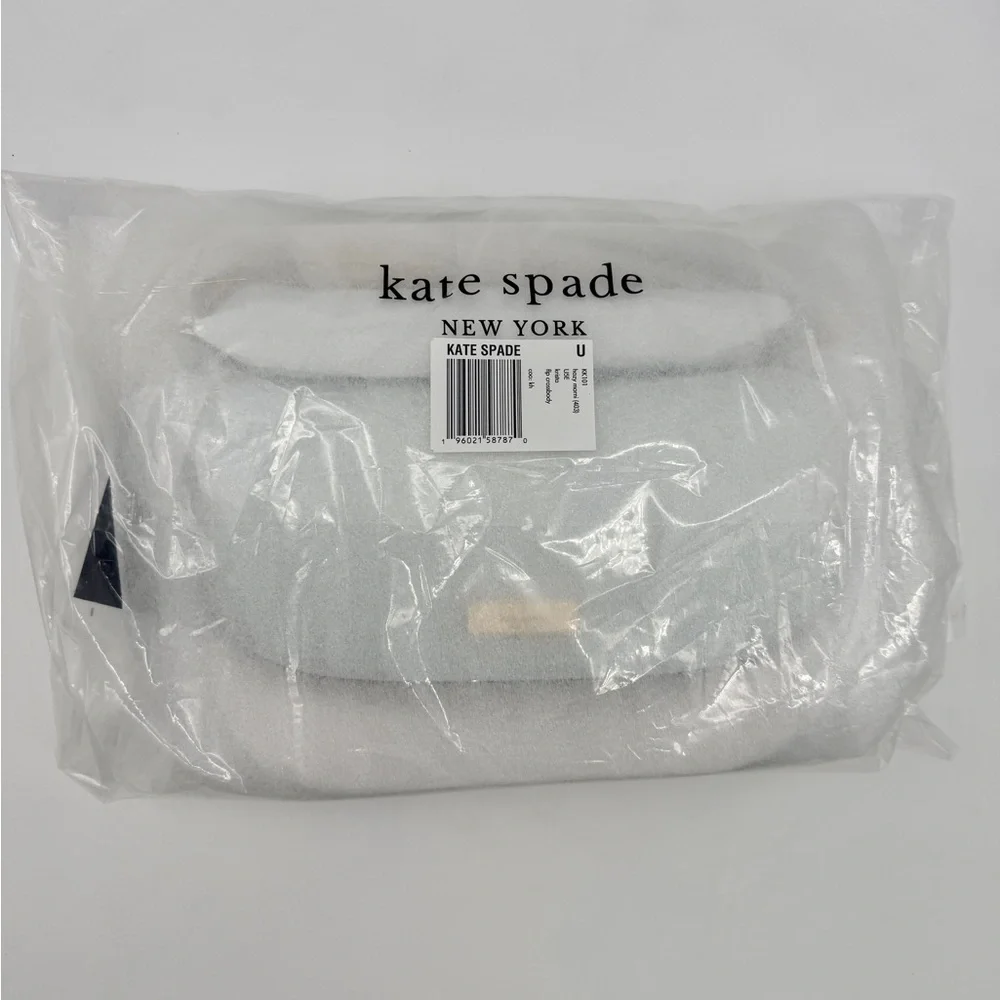 Kate Spade Krista Patent Chain Crossbody Hazy Morning Blue Gold